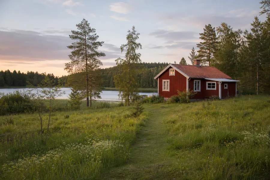 Illustration av boendemiljön kring Fors — inte en specifik bostad